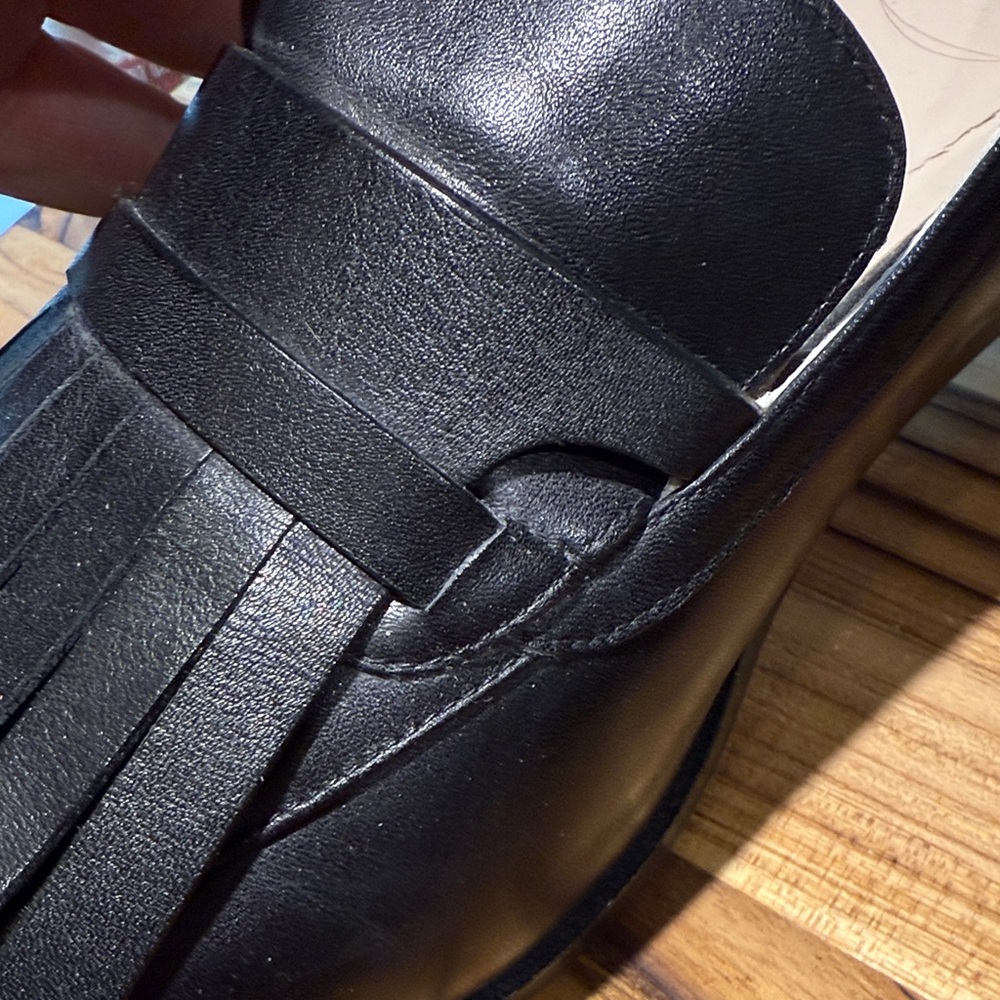 Cole Haan Dark Leather Slip-Ons - Picture 6 of 12